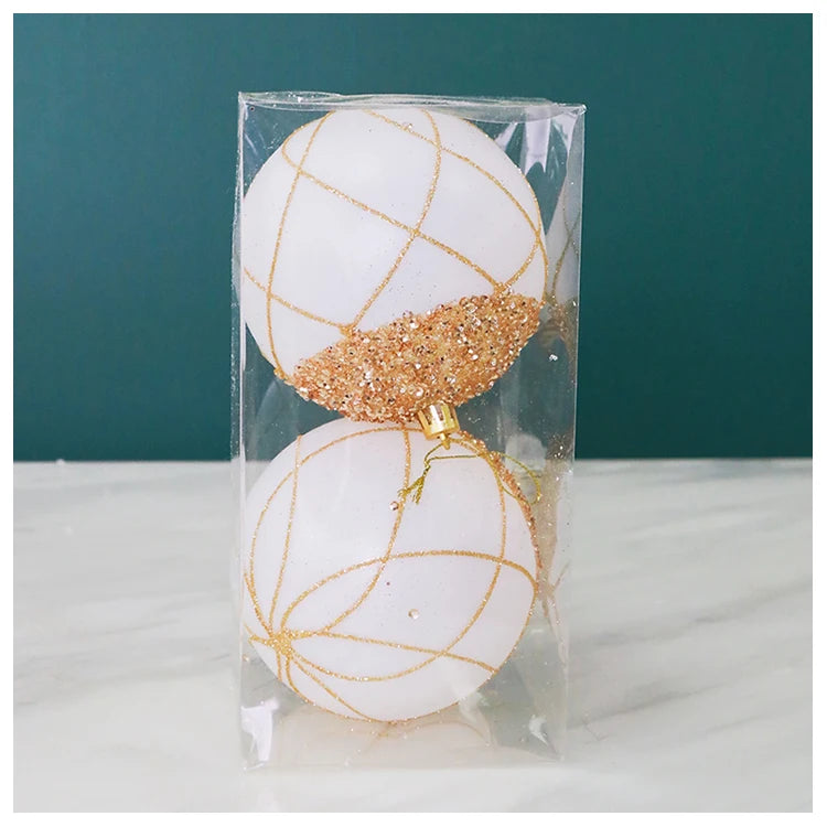 White and Gold Christmas Tree Ornaments