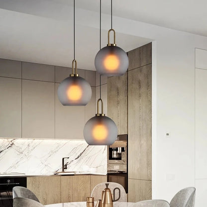 Frosted Sphere Glass Ceiling Pendant Lamp