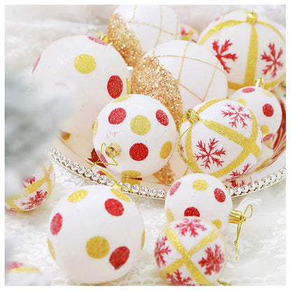 White and Gold Christmas Tree Ornaments