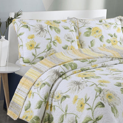 Yellow Flowers Quilt Set