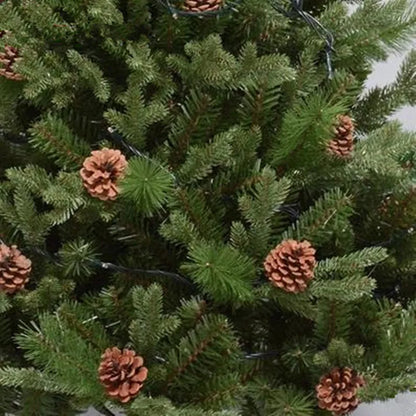 Pre-Lit Pinecone Christmas Tree with a Lantern Base