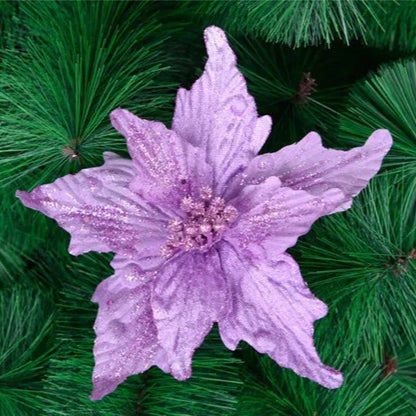 5pcs Purple Flower Christmas Tree Garland