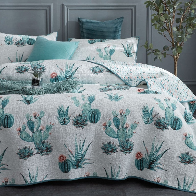 Cactus Design Quilt Set