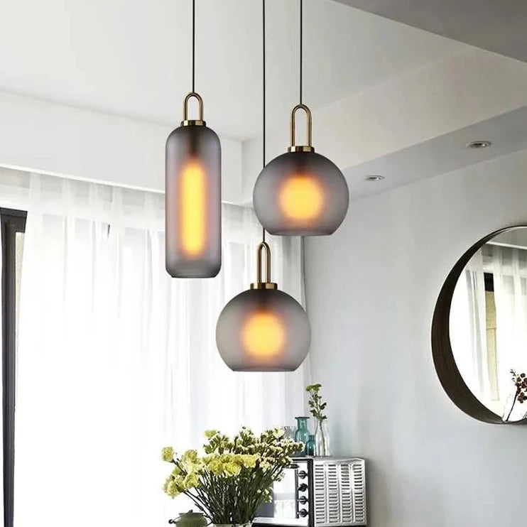 Frosted Sphere Glass Ceiling Pendant Lamp