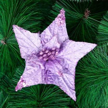 5pcs Purple Flower Christmas Tree Garland