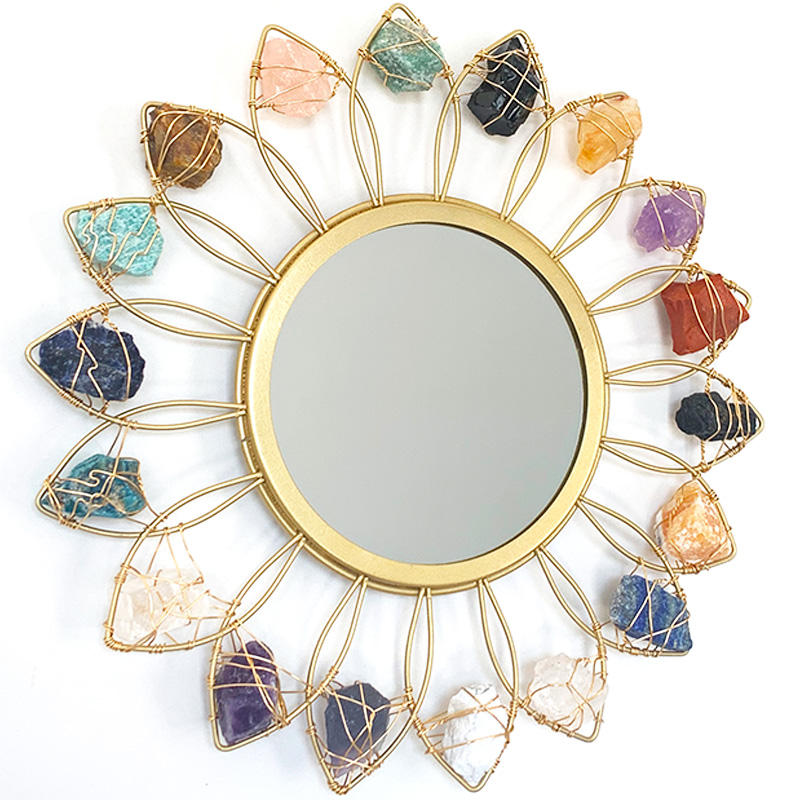 Sunburst Crystal Mirror