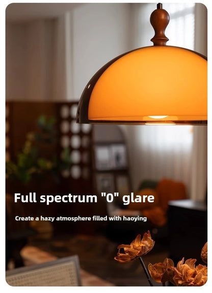 Amber Glow Dome Pendant Light