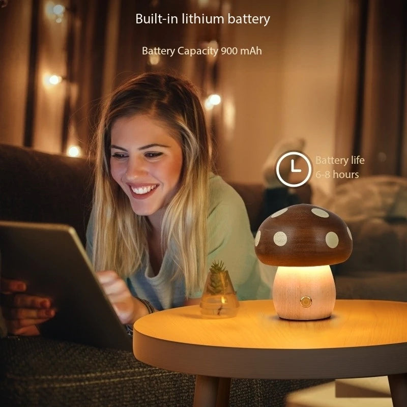 Glowshroom Wooden Night Light