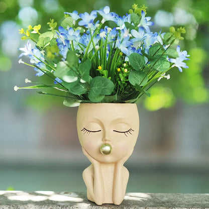 Bubble Girl Flower Pot