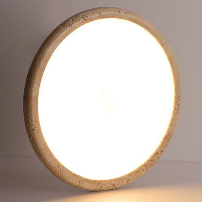 Minimal Natural Stone Disc Shape Ceiling Light