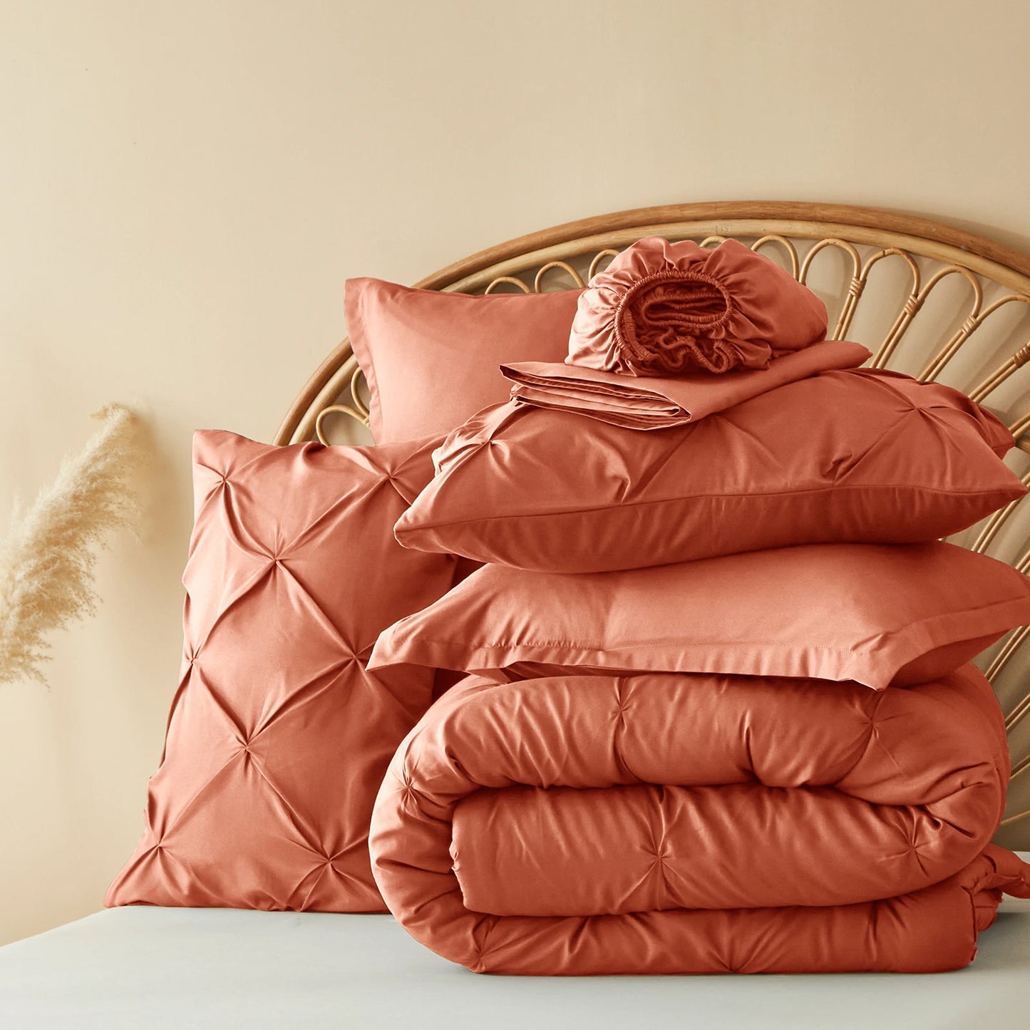 The Silver Pleat Comforter Set