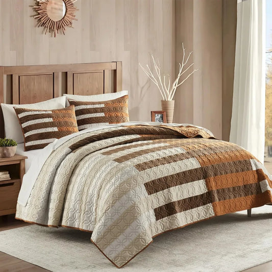 Rustic Harmony Patchwork Quilt Set