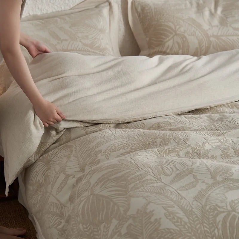 Whisper Fern Jacquard Duvet Set