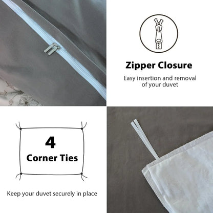 Botanical Reverie 100% Cotton Duvet Cover Set