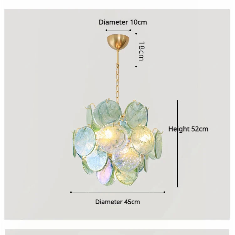 Aurora Opaline Cascade Chandelier
