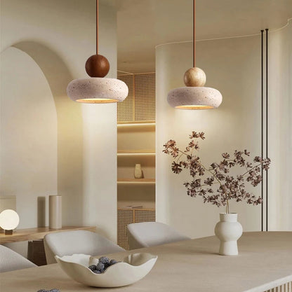 Auralith Stone Halo Pendant Light