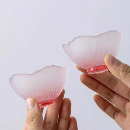 4 Pcs Glazed Sakura Bowls