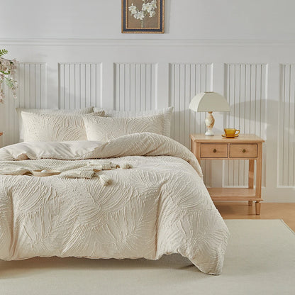 FeatherWhisper Textured Duvet Set