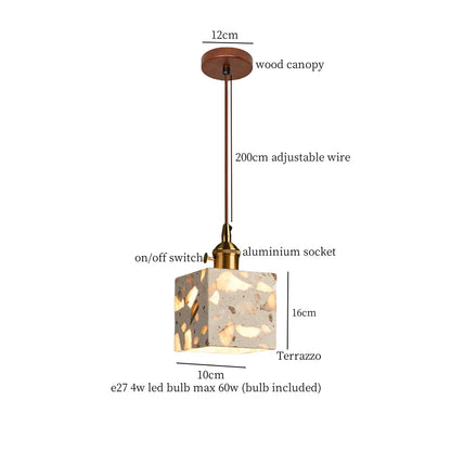 Terrazzo Stone Pendant Light