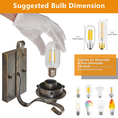 Heritage Rustic Ember Wall Sconce