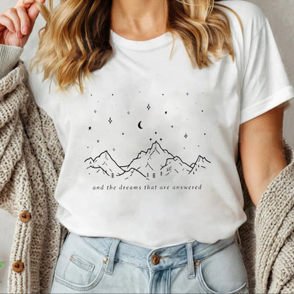 Dreams That Are Answered Mountain Sky T-Shirt