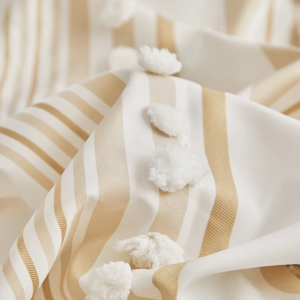 WanderWeave Pom-Stripe Bedding Set