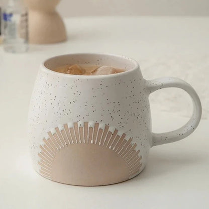 Embossed Minimalist Sun Coffee Mug