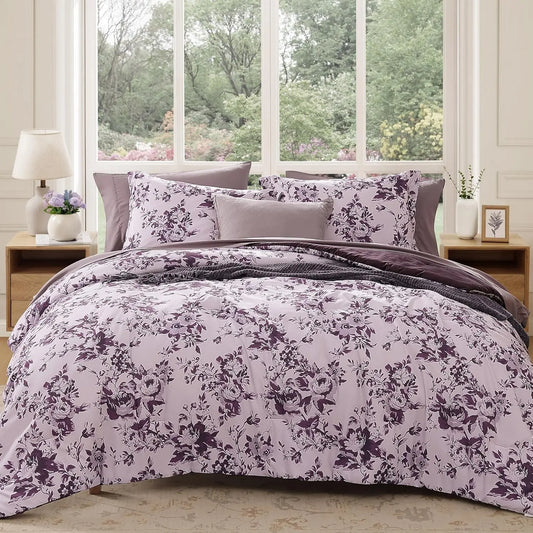 Lavender Bloom 7-Piece King Comforter Set