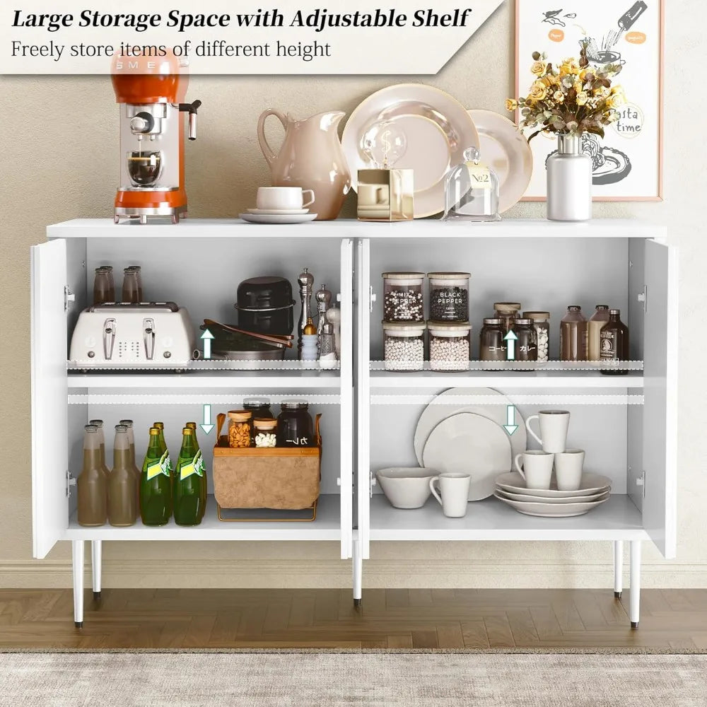 RoyalCraft FloraRelief 3D Carved Sideboard Cabinet