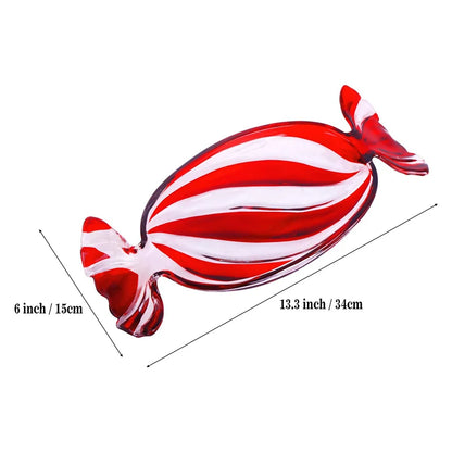 Candy Shaped Glass Snack Plate