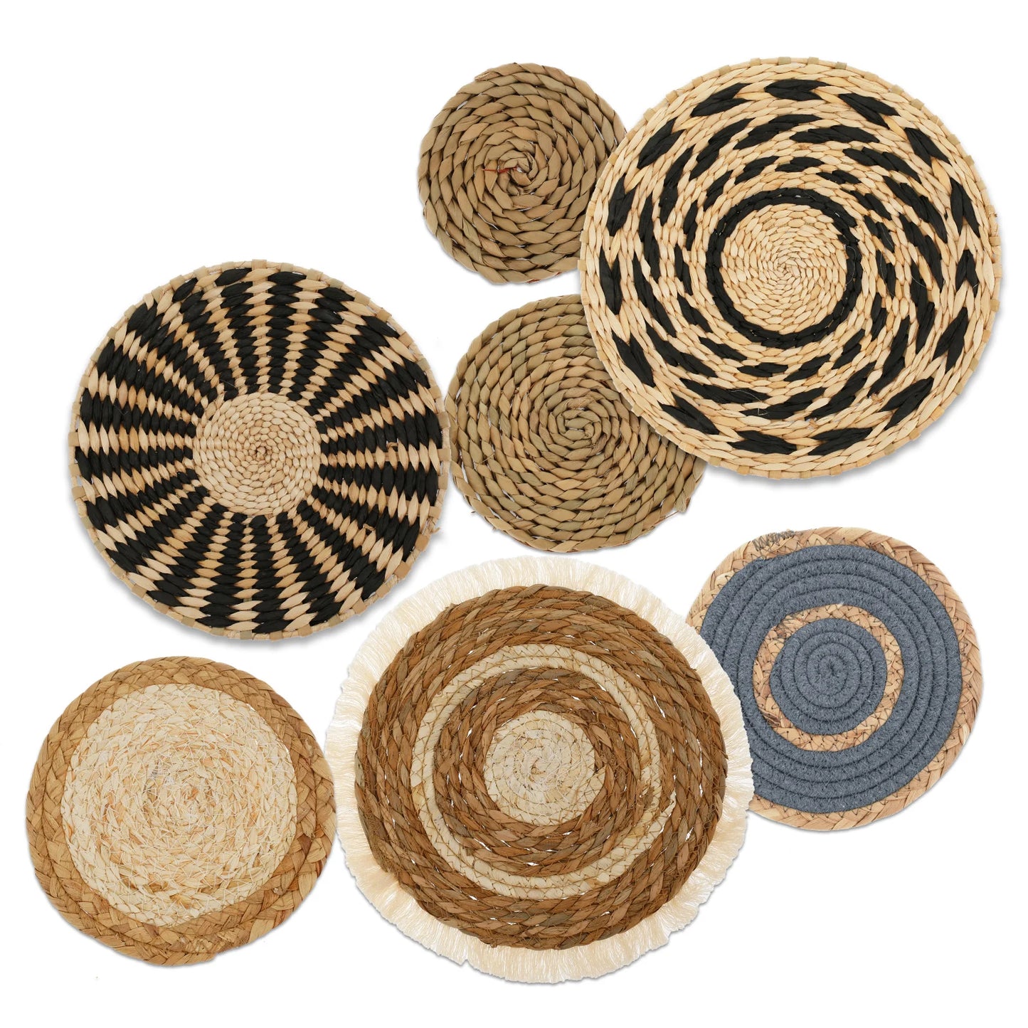 WovenHaven – Rustic Farmhouse Basket Wall Set (7pcs)