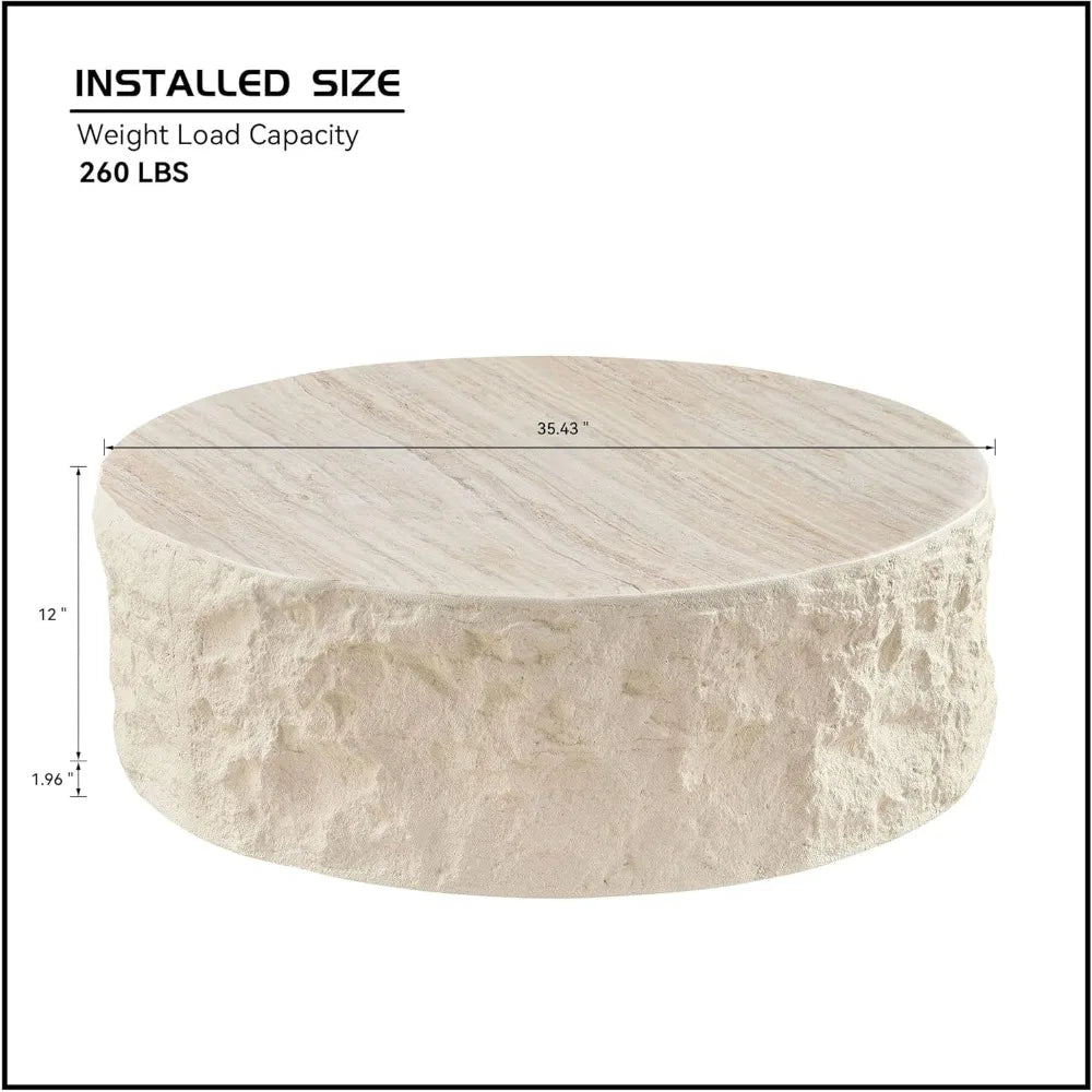 Caldera Stoneform Round Coffee Table
