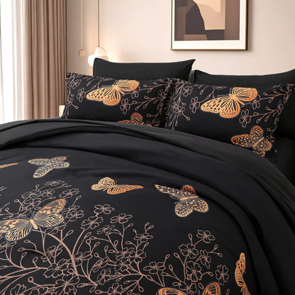 Nocturne Butterfly Bloom 7-Piece Comforter Set
