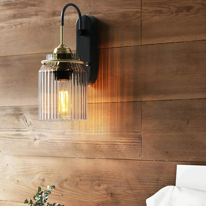 Arcéa Ribbed Glass Wall Sconce