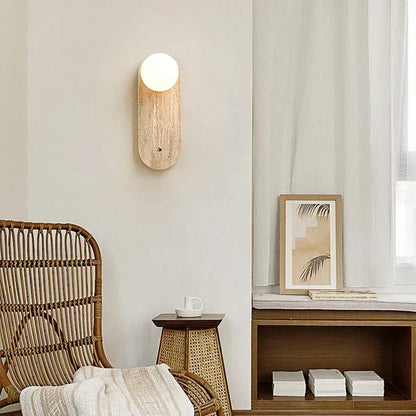 Elyra Travertine Wall Sconce