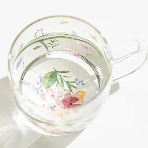 Meadow Blossom Glass Mug