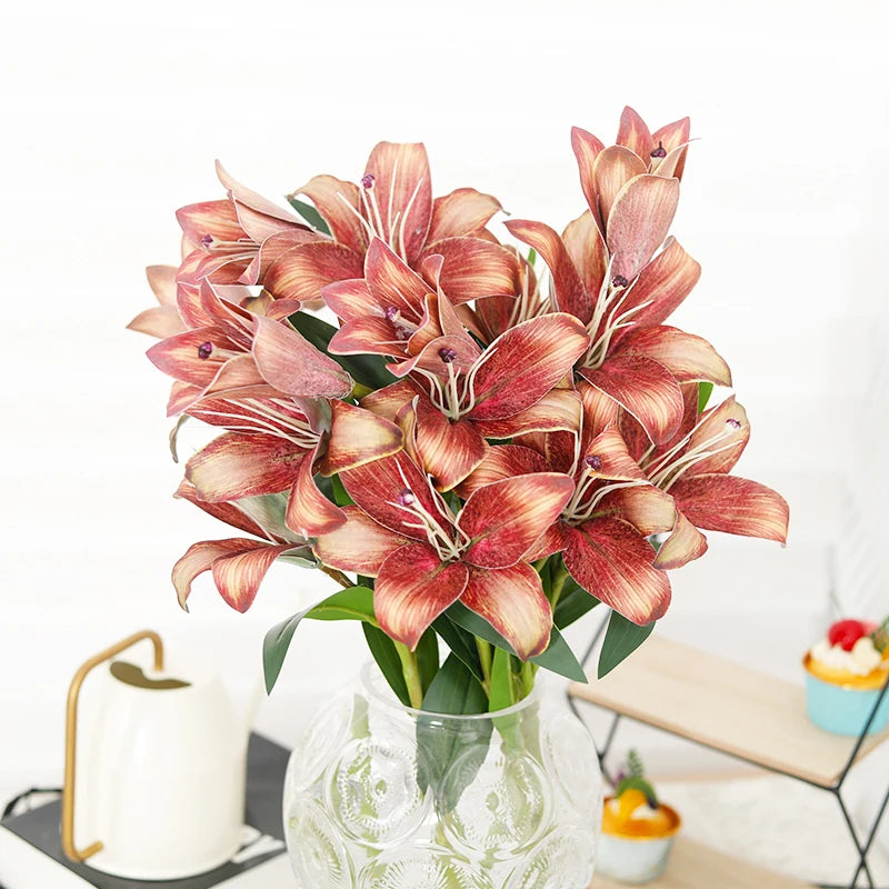 3 Headed Artificial Lily Flower