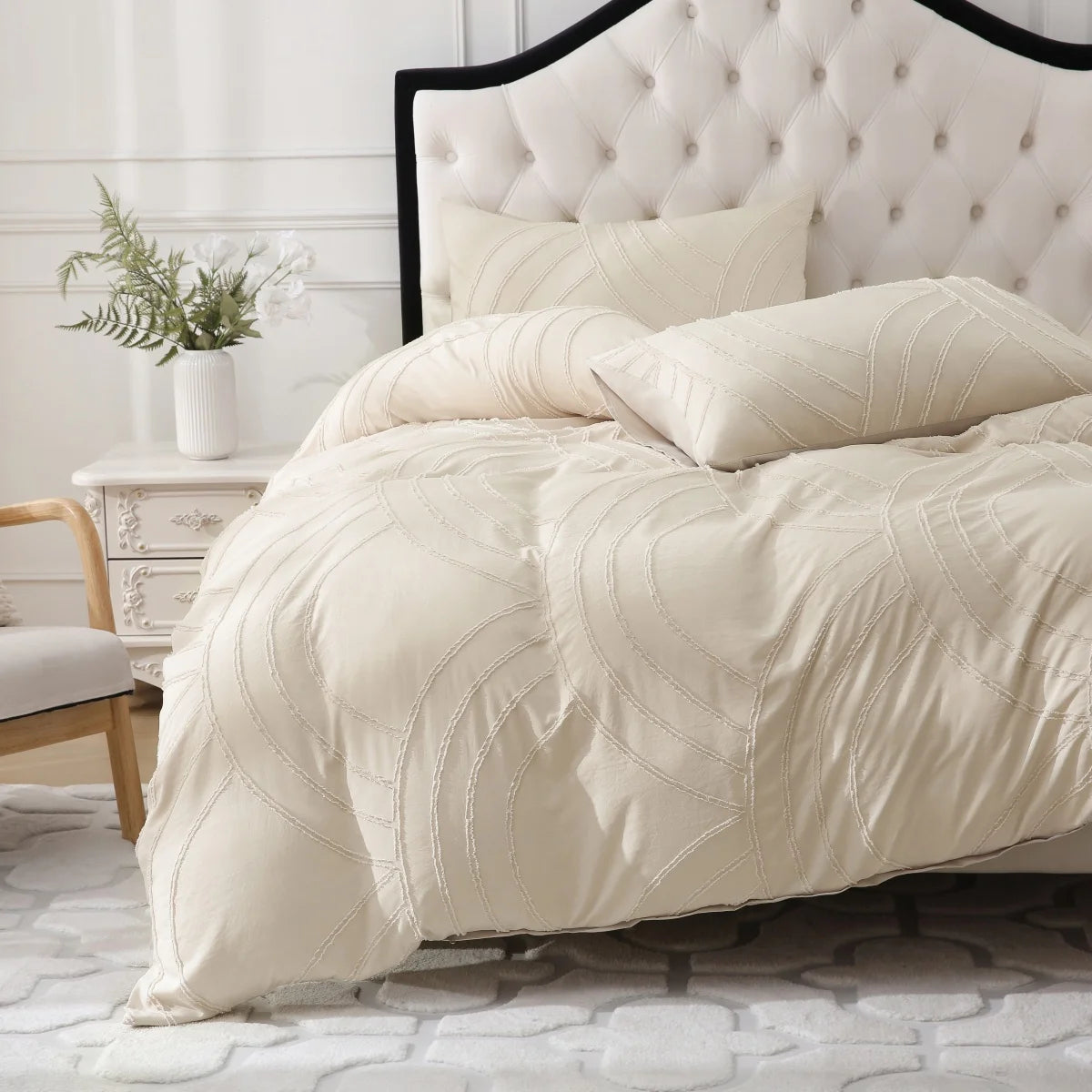 Velisse Textured Wave Duvet Set