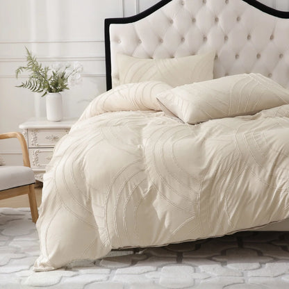 Velisse Textured Wave Duvet Set