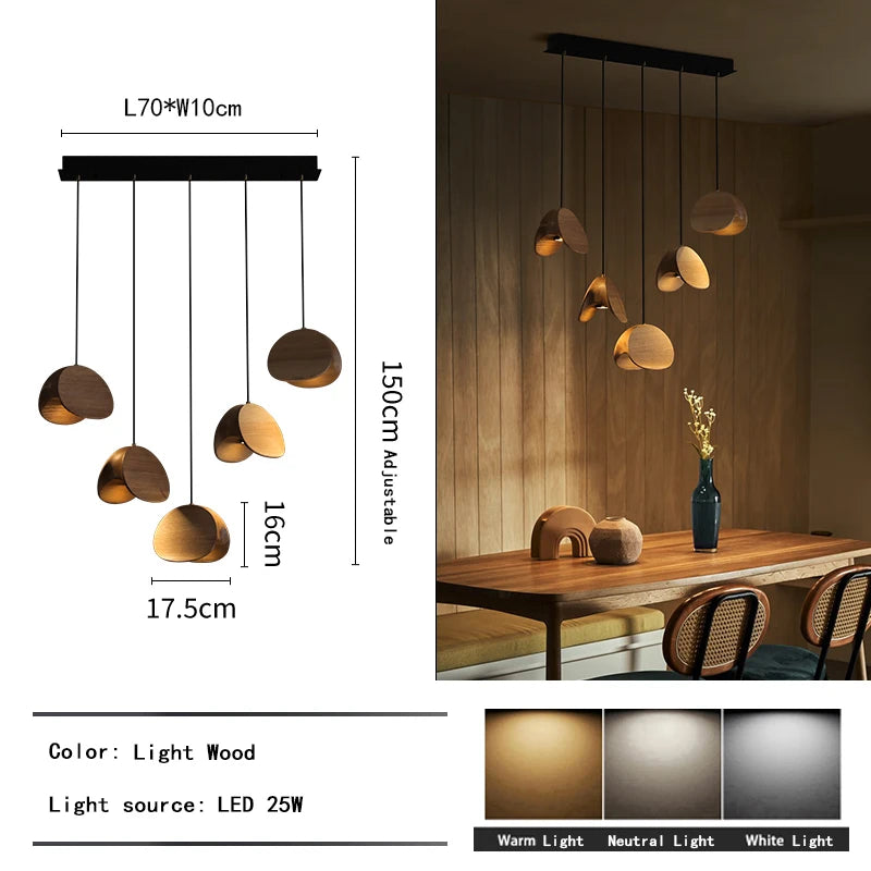Nomad Petal Wooden Pendant Light