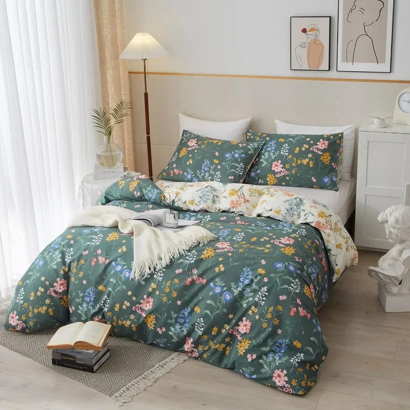 Botanical Bliss Floral Duvet Cover Set