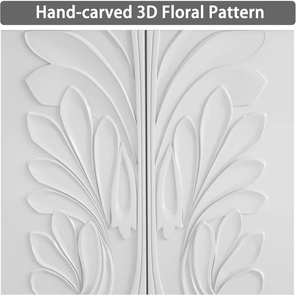 RoyalCraft FloraRelief 3D Carved Sideboard Cabinet