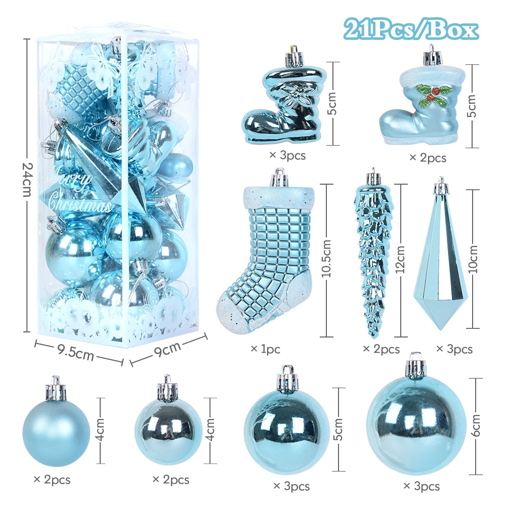 21Pcs Xmas Tree Ball