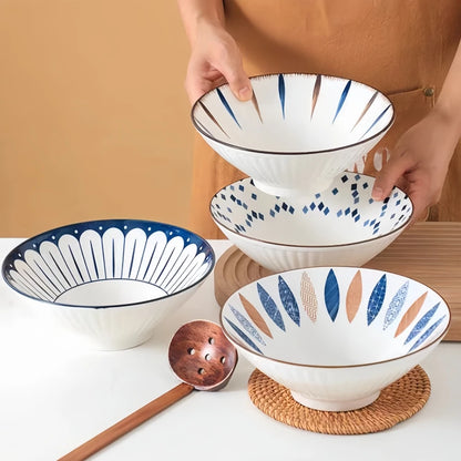 Japanese Style Ceramic Ramen Bowls