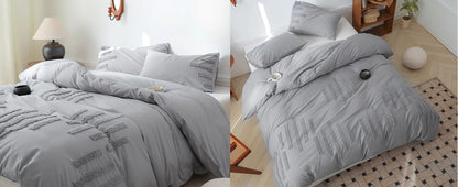Stonefall Tufted Cotton Duvet Set