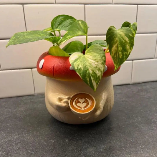 Shroom Coffee Flower Pot