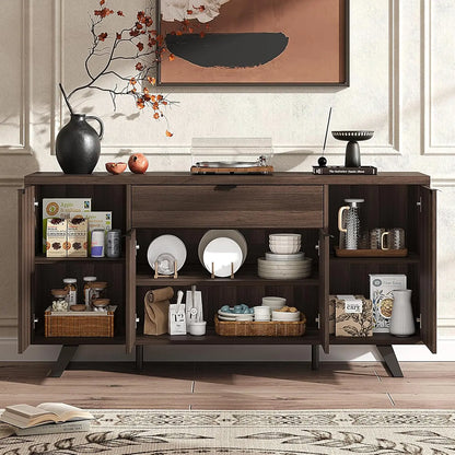 RoyalCraft WaveLine Mid-Century Sideboard Buffet Cabinet