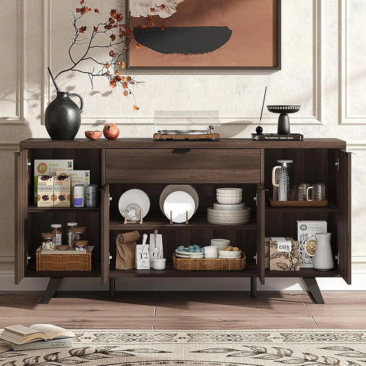 RoyalCraft WaveLine Mid-Century Sideboard Buffet Cabinet
