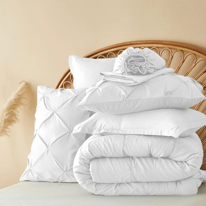 The Silver Pleat Comforter Set