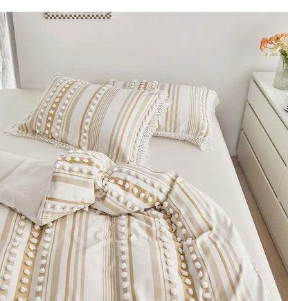 WanderWeave Pom-Stripe Bedding Set
